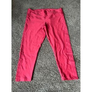 Under Armour Womens 2XL Compression HeatGear‎ Capri Leggings Pink Athletic Pants